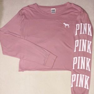 PINK long sleeve tee with graphics